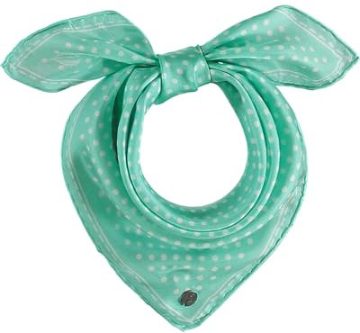 FRAAS Halstuch Damen gepunktet - 51 x 51 cm Größe - Nickituch Seide - Seidentuch für Damen mit Polka Dots Muster - Bandana Tuch perfekt für den Sommer Honest Green