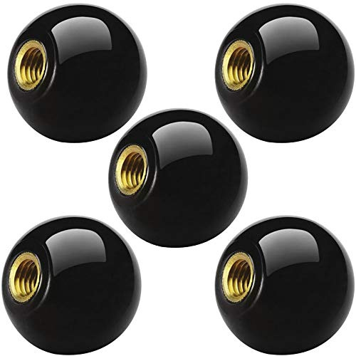 Rybtd 5 Stück Kugelknopf Ball Lever Knob M8 * 32 Schwarz Bakelit Ball Griff Runde Kugel Bakelit Hebelknopf für Werkzeugmaschinenersatz