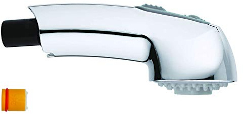 Baguette de pulvérisation extractible pour robinets coulissants GROHE compatible avec Grohe Part 46312IE0/46298IE0, chromé, facile à installer avec joints toriques, économise 70 % par rapport aux OEM