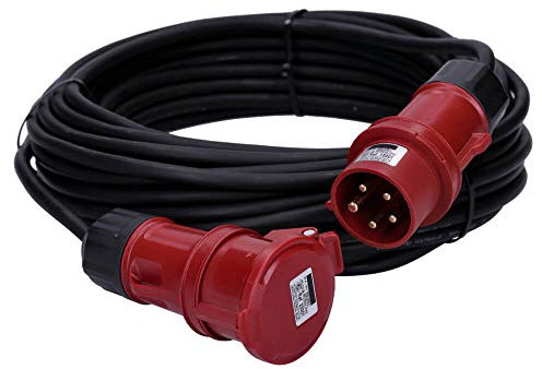 Voxura CEE-Kabel Verlängerungskabel Starkstromkabel 5-polig 400V H07RN-F 5G 1,5 16/5 16A IP44 Starkstrom 25m