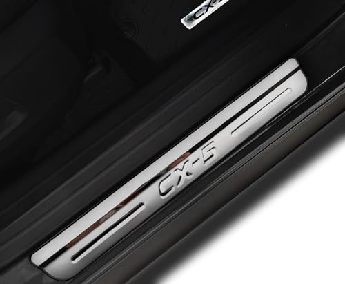 GZBFTDH Protector Umbral Coche, Para Mazda cx-5 CX5 2017-2022 Car Accesorios, Auto Parts Acero PláStico ABS Inoxidable Decoración Para Estribos Protectoras