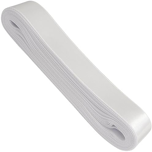AERZETIX - C68187 - Satinband 10 meter x 30 mm - farbe weiß - aus polyester
