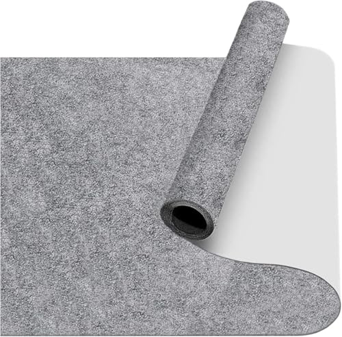 Fondlife Mjuk, Självhäftande Filt, 2 mm, Filtglidare, Möbeltassar, Filt för Soffa, Bordsben, Gör-Det-Själv (Mörkgrå, 150 x 40 cm)