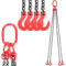 NICCOO 4 Leg Heavy Duty 5T Chain Sling with 8MM x 1.5M G80 Alloy Steel Chain + Grab Hooks