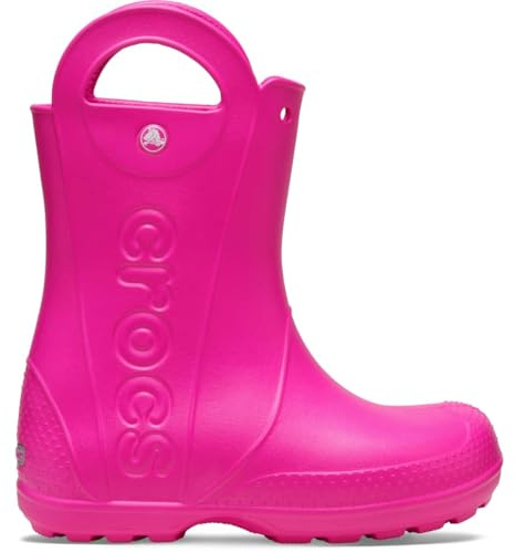 Crocs Unisexe Enfant Handle It Rain Boot K Bottes, Pink Crush, 28/29 EU