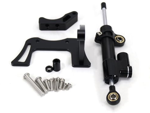 Ammortizzatore Regolabile Montaggio Kit per Dualtron per Thunder 2 ll Scooter Elettrico Stabilizzatore Kit smorzatore Accessori Sterzo Anti-Vibrazione Anti-Jitter(Black Set)