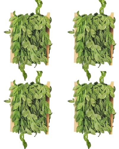 4 rotoli di nastro di vite artificiale, 40 m, finto edera durevole, fogliame artificiale decorativo da parete, pianta cadente per matrimonio, giardino, casa, interni ed edera, artificiale
