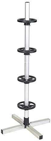 cartrend Felgenbaum, für mehr Platz in der Garage, mittels Stecksystem aufgebaut, Reifenständer für die Lagerung von 4 Autoreifen mit Felgen, bis Reifenbreite 225 mm