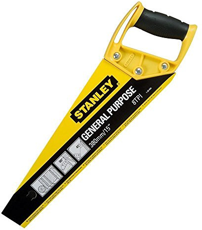 STANLEY 1-20-084 Scie avec dents affûtées sur 3 côtés 380 mm
