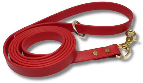 JIM HODGES DOG TRAINING Gummy K9 Dog Leash, Biothane, Dog Training Leash, Made in The USA, 6 Feet, Various Sizes & Colors (5/8, Red)