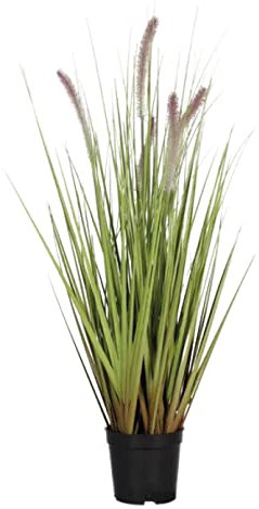 Blooming Artificial Plants Indoors in Pots, Faux Decorative Foliage, No Hassle, Easy Care, Perfect for Bringing Life to Indoor Spaces (Foxtail Grass) (Green) (60cm)