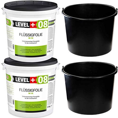 SET405 Kit de joints de 40 kg de film liquide + seau de mortier en PVC 20 l