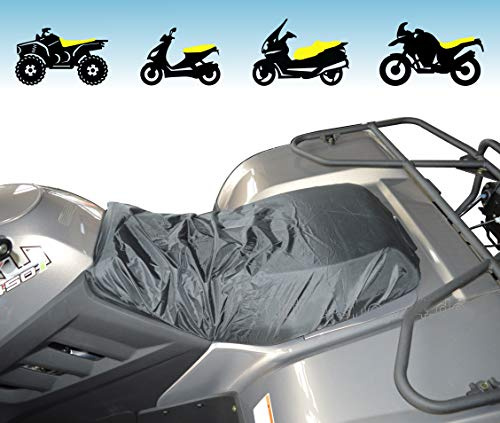 Sitzbank ÜBERZUG Regenschutz Sitz Regen Plane Schonbezug Schnee Sonne Wetter- Schutz für Roller ATV Quad Roller Motorrad (XL (L-XL-XXL) 144x88cm)