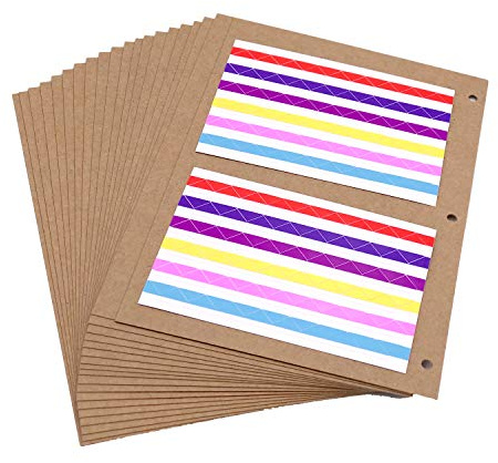 THXMADAM 20 pcs Pagine Aggiuntive Kraft Carta Dimensione 26x17,5CM per Scrapbook Album Fotografico Dimensione 27,5x20,5CM,per Album Foto ’Grande’
