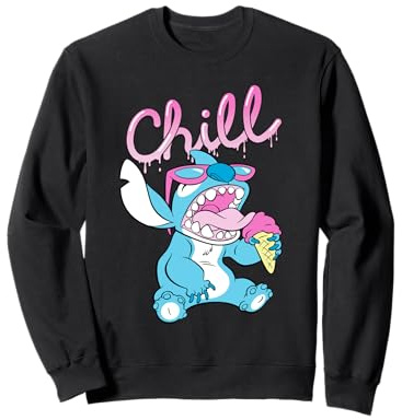 Disney Lilo and Stitch Neon Ice Cream Chill Drip Sudadera