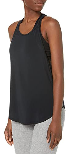 prAna Damen Foundation Slit Back Tank Wandershirt, Schwarz, X-Klein