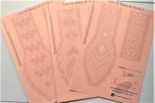 Surtido de patrones para lazos de encaje de bolillos