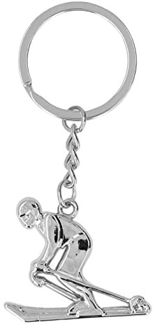 Ski-Schlüsselanhänger, Metall-Ski-Schlüsselanhänger, Süß Geformter, Modischer Skifahrer-Schlüsselanhänger, Anhänger, Schlüsselanhänger für Wettkampf-Souvenirs, Geschenke(X-1338 Skifahrer)