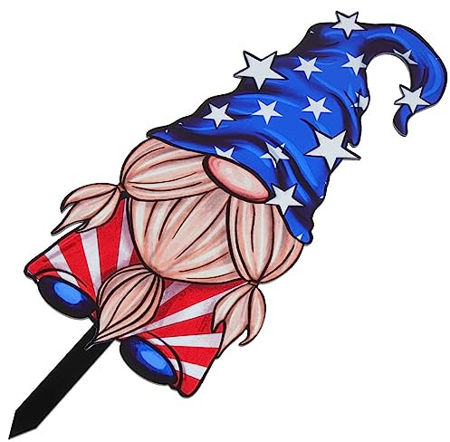 Cabilock Decoración Patriótica Para Jardín Cartel De Jardín Forma De Para Día Independencia Julio Adorno Exterior Para Césped y Patio Estilo Americano