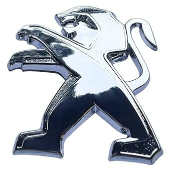 WOAFEY Etiqueta engomada del Emblema del Tronco del Parachoques Delantero del Coche para Peugeot 207 307 107 407 507 508 408 308 206 406 1008 5008 3008 Etiqueta de Insignia de Metal 3D,Silver