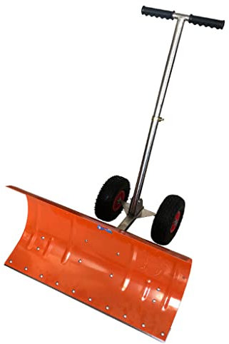 NOLLAM Pala da Neve Spazzaneve con Ruote, artefatto Pala da Neve Multifunzione, Grande attrezzo per la rimozione della Neve per Giardinaggio Vialetto Auto