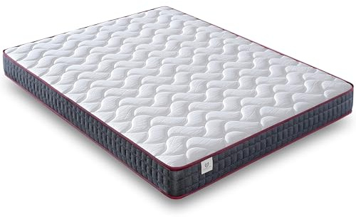 NATURELITS Madrass 105 x 190 Dubbelsidig Viskoelastisk Vinter/Sommar, Medium-MemorySens Fasthet. Anpassningsbar, Hygienisk och Andningsbar. Individuell Färg Grå. Modell Månhöjd 20 cm