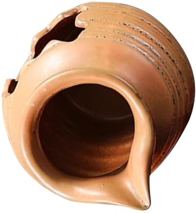 FONDOTIN Vintage Ceramic Waterfall Fountain Jar Decorative Indoor and Outdoor Flowing Water Feature for Fish Tank Garden and Courtyard Decor Elegant Landscape Jar for Home and Garden