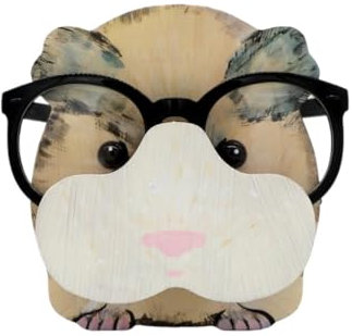 Tierisches Brille Brillenhalter 3D Tier Gläser Rack Nette Cartoon Schnitzereien Sonnenbrille Display Rack Regal Brillen Ständer Schmuck Holz Halter Schaufenster Tiere Brillen Halter ( Color : Hamster