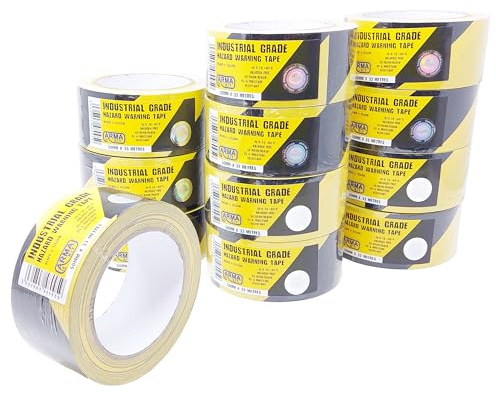 ArmaKit Hazard Tape | 50mm wide (2) x 33m Length (Yellow/Black) 12 Pack