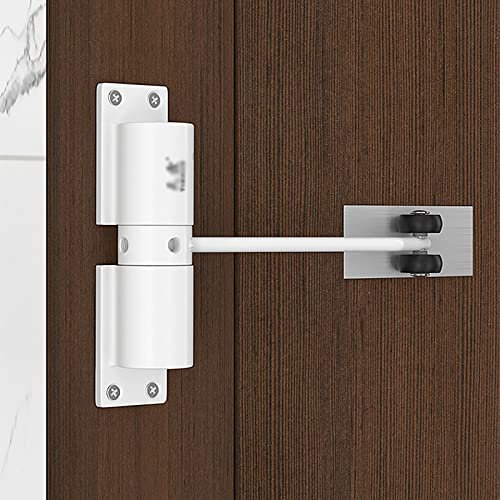 Cierrapuertas resistente – Cierre automático hidráulico de puerta interior exterior – Cierre superior con varilla de ajuste y tornillos