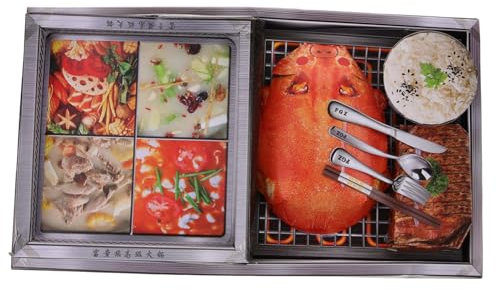 Yardenfun Imitation Pork Sacrifice Burning Papers Hot Pot Display for Ancestral Sacrifice Festival Decor Sacrificial Supplies and Creative Role Play Costumes