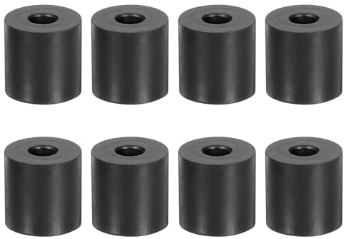 QUARKZMAN 8pz 1-1/8 OD x 3/8 ID x 1-1/8 Rondelle di Gomma rotondo Spesse Boccola Distanziale in Gomma Piatta per Elettrodomestici Auto Accessori per Barche