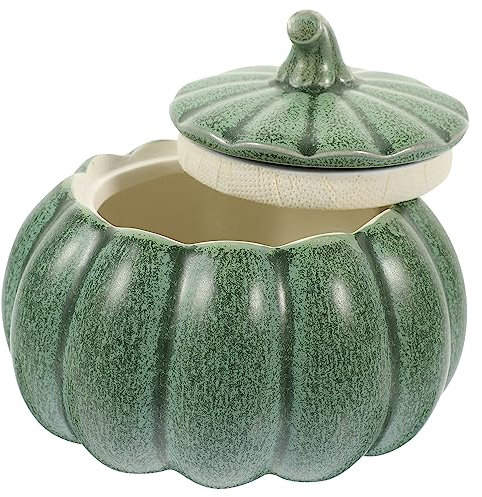Cabilock Tazón De Sopa De Cerámica 150ml Forma De Calabaza Tapa Decorativo Para El Hogar