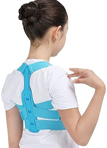 GLJTUO Haltungskorrektur, Schulter- Und Rückenstütze, Verstellbare Haltungskorrektur, Wirbelsäulen- Und Lendenwirbelstützgürtel Für Kinder, Zur Korrektur Der Rückenhaltung Bei Kin,Blue-Large