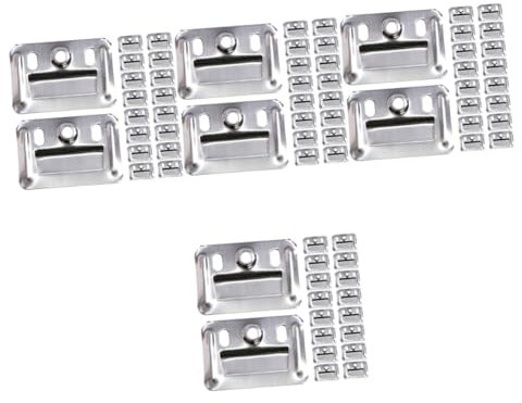Gadpiparty 4 Sätze Bambusfaserplatte Halterung Einseitig Schrauben Rahmen Draht Doppelseitiges Klebeband Galerie Wandhängende Möbel Scharnier Zart Ecke Silver Rostfreier Stahl 100 Stück * 4