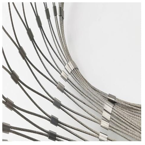 VXHCS 304 Edelstahl-Seilnetz, Langlebiges Hirschzaunnetz, 6cm/2mm Sicherheitsnetze für Geländer Multifunktionales Metallgeflecht, Zaun Gegen Diebstahl (0.8x12m)
