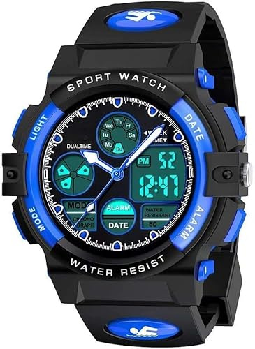RETZLA Kids Digital Sport Watch, Boys Girls Waterproof Outdoor Watches, Children Casual Electronic Analog Quartz Wrist Watches with Alarm Stopwatch