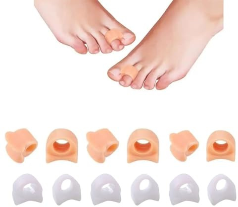 XFSRG 12 Piezas Separador Dedos Pie Silicona Protector Dedos Correctores Anillos Alivio Dolor Juanetes Ortopédicos