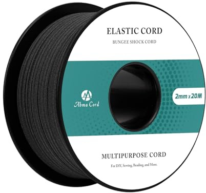 Abma Cord Elastiskt Snöre 2mm x 20m Tråd Elastiskt Band Gummisnöre
