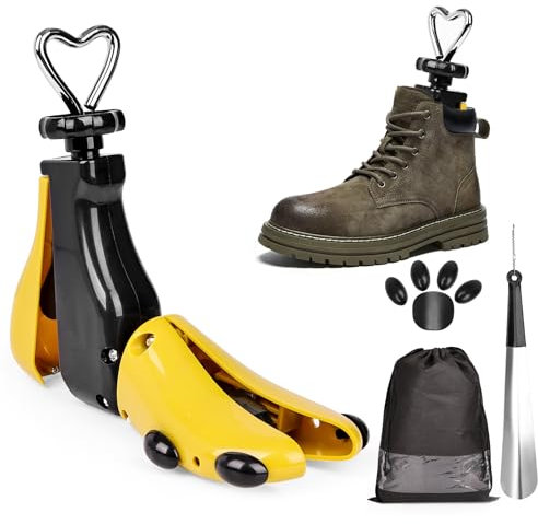 Allarga Scarpe Uomo Donna - Forme per Scarpe di Forma per Scarpe Troppo Strette Tendiscarpe Regolabile in Lunghezza e Larghezza Disponibile in Due Misure Adatto a Scarpe di Misura 36-48(Giallo, 42-48)