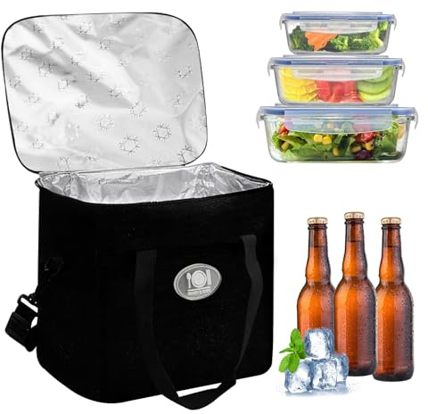 MCTNCT kühltasche faltbar 16L,Klein Kühltasche Picknicktasche,Lunch Tasche,Thermotasche Picknicktasche Kühltasche,Thermotasche,Lunchtasche,Camping,Reise,Frühstücken,Getränke