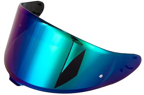 POIBNZ Visière de Casque pour SHOEI RF1400 X15 NXR2 CWR-F2 Z8, Protection UV Teintée Verres de Casque de Moto, Lentille de Lunettes de Casque Pare-Brise de Visière de Casque,A Rainbow
