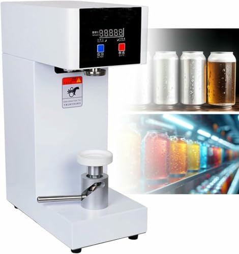 Electric Can Sealer Machine - 5pcs/Min for Tea Tins, Bottles, Soda & Beer Cans, Height Adjustable, 5.5cm Diameter