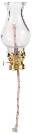 ABOOFAN Lampada Olio Vintage in Vetro Resistente al Calore con Regolatore in Metallo Ricambio Paralume per Lanterna Kerosene Accessorio Decorativo per e Illuminazione Demergenza