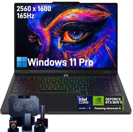 Lenovo Legion Pro 5i Gaming Laptop - Intel 24 Core Ultra 9 275HX, GeForce RTX 5070 Ti, 16 WQXGA OLED Display, 64 GB RAM, 4 TB SSD, Windows 11 Pro, Wi-Fi 7, 24zone RGB Backlit Keyboard, W/Accessories