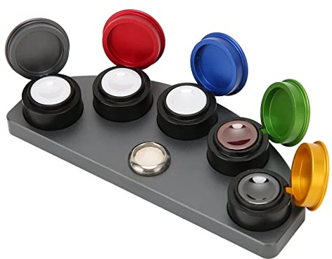 Xiuganpo Uhrenöl-Tauchwerkzeug, Legierungsbeständiges Schmierzubehör, 5-Platten-Uhrenölbecher, Geeignet für Reparaturwerkstätten oder den Heimgebrauch