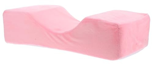 VILLCASE Coussin Facial en Mousse à Mémoire de Forme U Support pour Coussin à Cils Ergonomique Rose Appuie-têtes de Table de Massage Soins du Visage Salon de Beauté