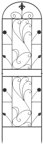 Traliccio Da Giardino 180 Cm X 50 Cm, Struttura Rampicante Antiruggine, Pannello Traliccio Da Cortile Per Piante Rampicanti Da Esterno, Adatto Per Edera, Rose, Cetrioli(Bianco,A)