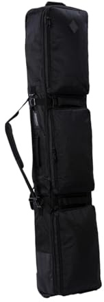 AMSLSIU Snowboard Tragetasche mit Rollen aus Polyester mit praktischem Stauraum zur übersichtlichen Aufbewahrung von Skiausrüstung. Geeignet für Boards bis 160 cm Länge. Die Tasche ist mit zwei Rollen