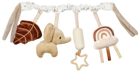 Nattou Lapidou Spielbogen Baby - Aktivitätsbogen - Ab der Geburt - Kompatibel mit Allen Kinderwagen oder Buggys - Kinderwagenkette - Beige